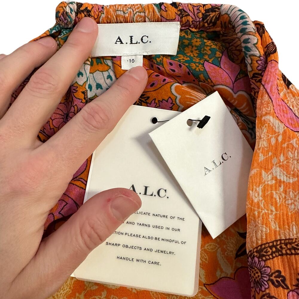 NEW ALC Floral Cutout Mini Dress - Picture 5 of 9